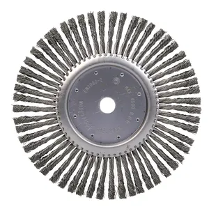 OEM twisted knot 450mm wheel brush big steel wire Industrial circular wire brush round rotary polishing brush