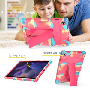 Custodia 3 in 1 antiurto per bambini, in PC e silicone, con supporto per tablet, compatibile con <span class=keywords><strong>Samsung</strong></span> <span class=keywords><strong>Galaxy</strong></span> Tab <span class=keywords><strong>A8</strong></span> SM-X200/SM-X205 10.5 pollici 2021. - Product Image 3