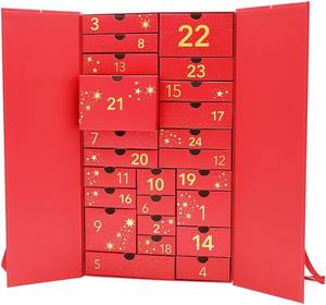Advent <b>Calendar</b> Box for Valentine's Day & Eid | 24-Day Large Red Cardboard Box to Fill with Cosmetics, Makeup & <b>Perfume</b> - Product Image 2