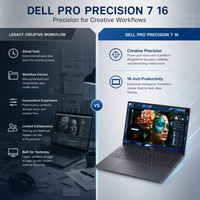 Pro Precision 7 16" Professioneel Mobiel Werkstation Zakelijke Laptop Intel Core Hoge Prestaties 1920x1080 SSD