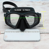 Masque de plongée en apnée panoramique à double lentille en verre trempé imperméable réglable en gros avec support pour caméra