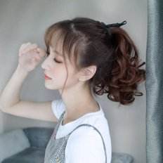 Sister's Hair 2P Set-Brun Clair Ruban Vague Queues de Cheval Maintail Hair - Product Image 1