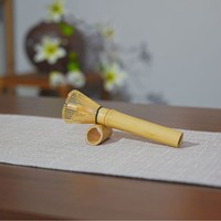 Fouet à matcha en bambou naturel à long manche avec support en bambou, ensemble Chasen pour tasses profondes, mugs, café, salon de thé, vente en gros