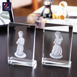 Verre personnalisé gravé au laser 3D, en verre blanc gravé avec <span class=keywords><strong>image</strong></span> dans la maison, 5 unités - Product Image 3