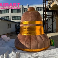 Grande cloche gonflable en peluche de taille sur mesure, ballon gonflable de 4m pour le festival de Noël