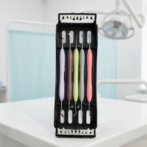 Kit manuel d'instruments de restauration esthétique dentaire en acier inoxydable avec spatule de remplissage pour résine composite de classe I CE - Product Image 6