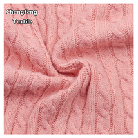 CF693 #   Tissu jacquard texturé tressé en acrylique et nylon, tricoté chaîne, chaud et confortable, pour la confection de robes, de vêtements d'intérieur et de pulls pour femmes.