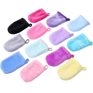Gants nettoyants pour le visage réutilisables en <span class=keywords><strong>microfibre</strong></span> <span class=keywords><strong>gant</strong></span> <span class=keywords><strong>démaquillant</strong></span> en flanelle et <span class=keywords><strong>gant</strong></span> de doigt pour forme de lotion pour le visage - Product Image 3