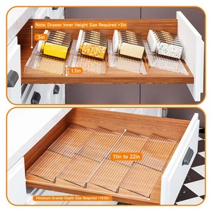Cheapest Price Expandable Kitchen <strong>Spice</strong> Rack Tray 4 Tier <strong>Drawer</strong> Seasoning <strong>Organizer</strong> - Product Image 4