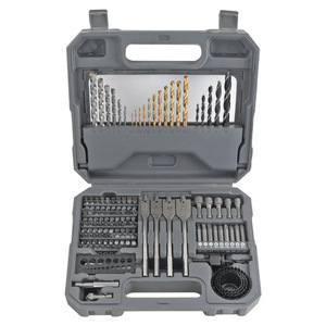 Juego de brocas y destornilladores profesionales de 117 piezas, grado industrial, acero de alta velocidad, kit de herramientas multiusos para reparación de madera y metal. - Product Image 1