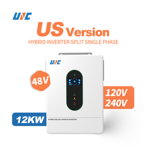 Onduleur Hybride Solaire UNC UL1741 12kW 48V 51.2V Double MPPT Phase Divisée 6 Chaînes Parallèles 160A WIFI CT Version US - Product Image 1