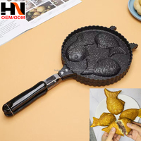 Poêle à Taiyaki 2, 3 ou 4 poissons, antiadhésive, pour gaufres, mini-œufs et crêpes, ensemble de cuisson