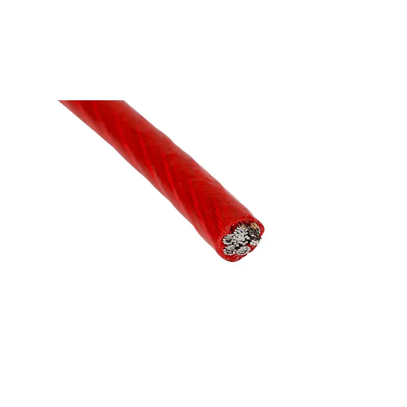 Câble doux câble fin fil dur enduit acier inoxydable 25 316 acier inoxydable pour la pêche en mer 7X19 Nylon 2 Mm 5mm rouge noir