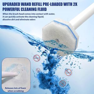Offre Spéciale – Brosse de Toilette Jetable Écologique Grande Taille avec Long Manche et Support – Matériau PP+ABS pour Salle de Bain - Product Image 3
