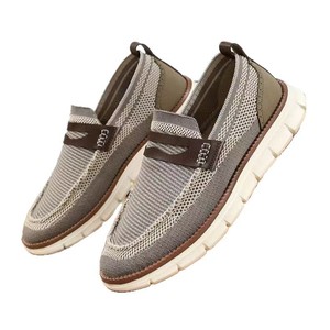 Chaussures pour hommes légères à bout rond, mocassins décontractés en maille respirante à semelle souple, tendance mode estivale - Product Image 5