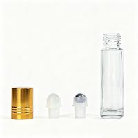 Flacon Roll-on Cylindrique Mince et Portable de 5ml, 6ml, 8ml, 10ml, 15ml pour Parfum, Fragrance, Voyage – Rechargeable en Verre avec Bille Roulante