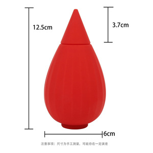 Silicone Air Blower For Camera Lens Cleaning 12.5cm Red Soft Blower Ball With Cap - Product Image 1
