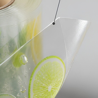 Étiquettes personnalisées transparentes en PET pour bouteilles de boissons, autocollantes, imperméables, en rouleau, impression numérique UV, effet sans étiquette