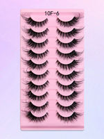 Extensions de cils en soie synthétique 3D naturelle faites à la main, marque privée Yalee, avec bande en coton noir, longueur 8-15mm, 25-30