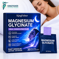 KingFisher Absorption Magnesium Glycinate Oral Strips L-Theanine untuk Tidur Nyenyak dan Pemulihan Otot Suplemen Label Pribadi