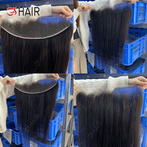 Frontal de Encaje GS Recto 13x4 13x6, Cierre Frontal de Encaje HD Suizo 100% Cabello Humano Virgen, Textura Personalizada <span class=keywords><strong>para</strong></span> Mujer Negra - Product Image 3