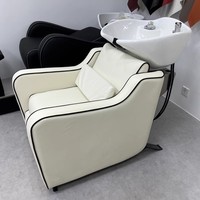 Nouveau lit de chaise de shampooing de tête de lavage de cheveux blanc avec piscine hydrothérapie salon de beauté salon de coiffure spa