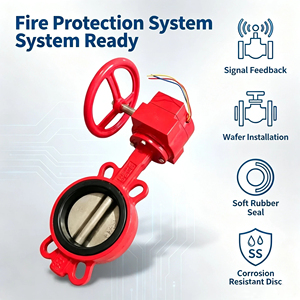 Vanne de signalisation en fonte ductile DN50-DN250 D371X-25Q spéciale incendie pour projets d'inspection marche/arrêt - Product Image 4