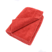 Serviette de detailing automobile en microfibre pelucheuse 40x40cm, séchage rapide, en polyamide doux, sans ourlet, 550 g/m², pour polissage auto