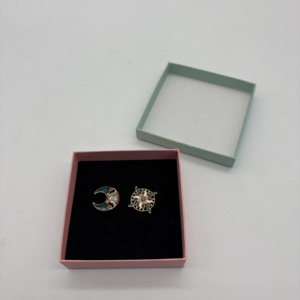 Custom Eco-Friendly <b>Cardboard</b> Jewelry Packaging <b>Box</b> Lid Base Ring Recyclable Rigid <b>Box</b> for Necklaces Earrings-Customizable Size - Product Image 6