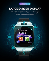 Smart2030 Dz09 pantalla táctil para Smartphone W007 tarjeta Sim reloj inteligente resistente al agua para Iphone Android Dz09 10 plástico electrónico 2H