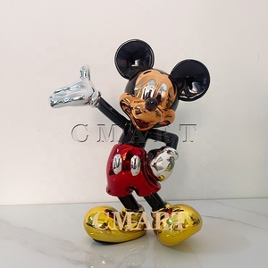 Venta al por mayor: Estatua de <span class=keywords><strong>Mickey</strong></span> de colores cromados para mesa, Escultura Pop Art de <span class=keywords><strong>Minnie</strong></span> para escritorio, Galería de electrochapado, Love <span class=keywords><strong>Mickey</strong></span> - Product Image 1
