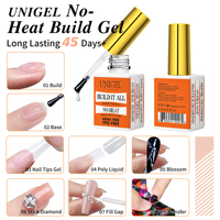 Unigel Wholesale 8-en-1 Gel UV sans chaleur BuildIt Gel Polish Multifonctionnel pour transfert de feuille, extension et construction, OEM ODM Personnalisé pour Salon