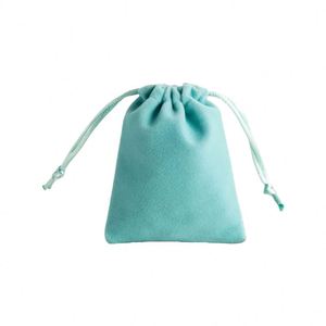 Pochette en velours avec logo personnalisé en gros - Sac à cordon pour bijoux - Product Image 4
