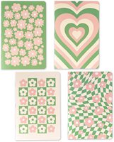 Carnet de notes Kawaii à couverture souple avec Logo personnalisé, vert et rose