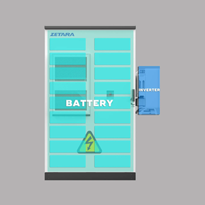 Batterie au lithium-ion Zetara ZBox100 100 kWh, armoire de batterie, liquide, hors réseau, stockage d'énergie industriel et commercial, batterie LIFEPo4 - Product Image 6