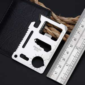 Navaja suiza multifuncional de acero inoxidable, tarjeta de supervivencia para camping al aire libre, en stock, portátil y creativa - Product Image 4