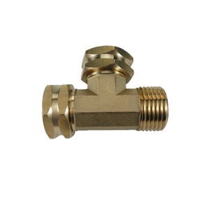 Brass Garden Hose T Connector 3/4 Ght Female Male Pipe Fittings Swivel Adapter For Bulk Hose - Product Image 3