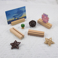 Prix de gros Porte-menu en bois poli Stand Base Calendrier de bureau Nom Carte Stand pour Restaurant Table Menu Stand Base