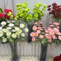 Fleurs artificielles en soie au toucher réel, pivoines, tiges florales artificielles pour la décoration de mariage, la décoration de la maison, centre de table pour événements