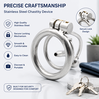 Cage de chasteté masculine en acier inoxydable avec tube urétral amovible, dispositif de chasteté CB, plug urétral de différentes tailles, jouet de contrainte SM pour hommes