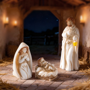 Christmas Jesus Nativity Scene Collection Miniature Holy Family Decor Resin Religious <strong>Crafts</strong> <strong>Figurines</strong> for Tabletop Chapel Decor - Product Image 4
