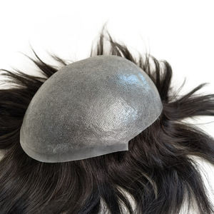 Tupé de <span class=keywords><strong>Cabello</strong></span> Humano Natural con Nudos Inversos de PU de Piel Delgada Totalmente Transparente para <span class=keywords><strong>Hombre</strong></span> y Mujer - Product Image 1