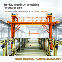 Usine d'anodisation automatique de l'aluminium pour profilés en aluminium extrudé