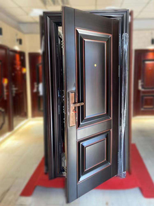 Porte d'entrée en acier traditionnelle Qifan avec design antivol, style battant, surface finie, utilisation extérieure - Product Image 5