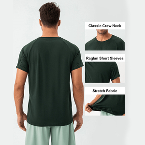 T-shirts de sport OEM pour hommes, coupe ajustée, pour la course et la musculation, décontractés et élastiques - Product Image 2