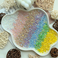 Perles Rondelles en Verre Cristal AB de Haute Qualité YWJC 6mm, Accessoires DIY, Perles Rondelles Facettées en Cristal Éclatant