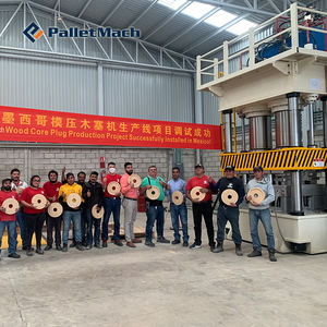 Presse à palettes en bois hydraulique à haute productivité avec moteur et composants de roulement - Product Image 6