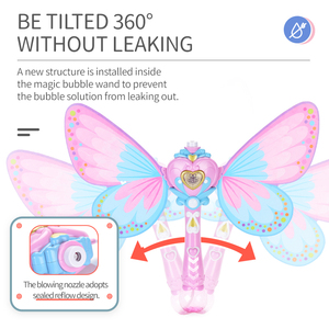 Totalmente automático de <span class=keywords><strong>hadas</strong></span> mágica varita de la burbuja con alas de mariposa eléctrica máquina de burbujas juguetes - Product Image 1