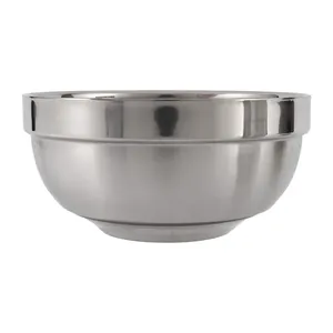 Mirror Polishing Double wall Stainless Steel Noodle Soup Bowl Restaurant Rice Ramen Bowls