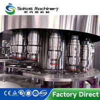 Ligne de remplissage de boissons gazeuses Sokos CO2, machine de remplissage de boissons gazeuses pour boissons gazeuses en bouteille PET
